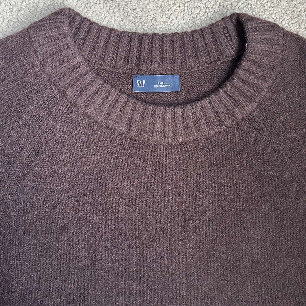 Gap CashSoft Crewneck Sweater in Terra Brown Size S - Picture 6 of 7